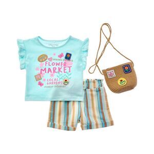 Freestyle Girls  3Pc Flower Girl Set, Blue